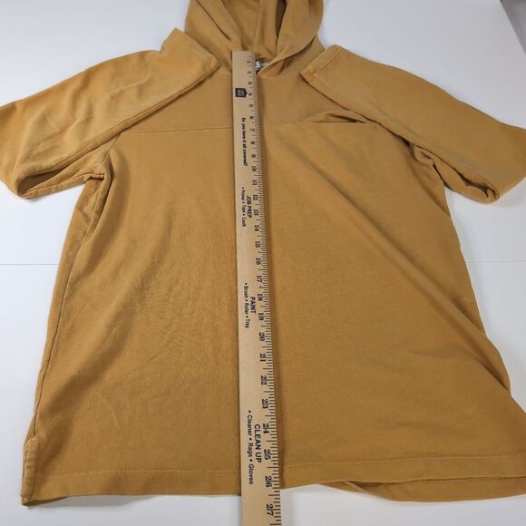 Men's Outerknown Yellow Hoodie Pullover Sweatshirt Front Pocket Small Cotton - Picture 2 of 8